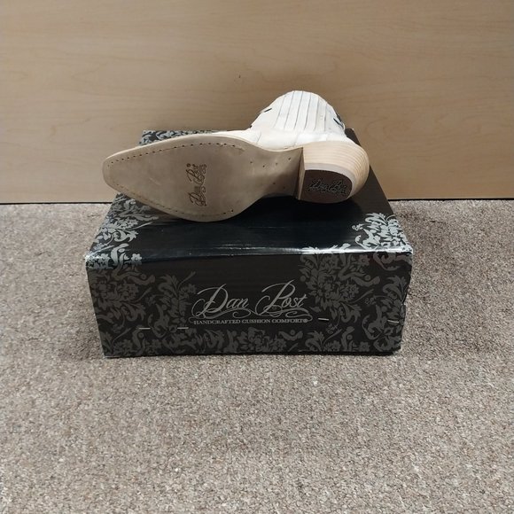 Dan Post Ladies SHAY Western Cowboy Boot Booties- Bone - Picture 4 of 4
